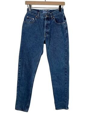 Vintage Gap Jeans Loose Fit Button Fly Womens 4 Long 100% Cotton